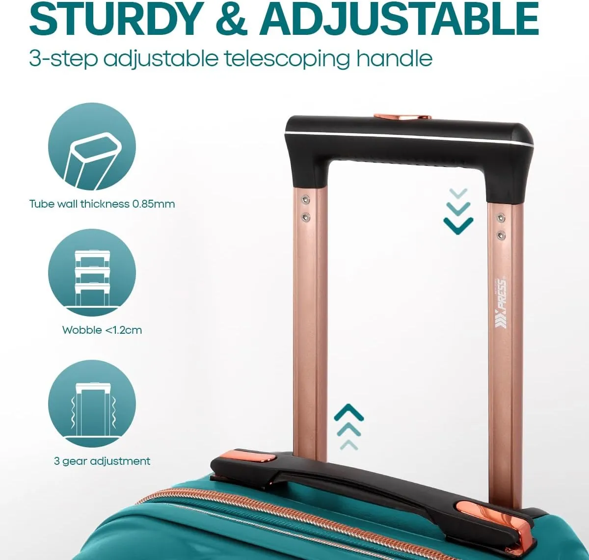 29 Inch Expandable Checked Luggage Lightweight PC Hard Shell Luggage Suitcases with Wheels,Lightweight Travel Suitcases with TSA Lock for Women,TEAL