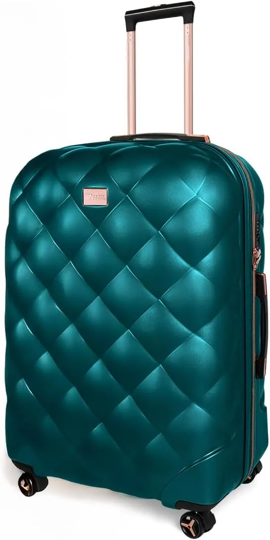 29 Inch Expandable Checked Luggage Lightweight PC Hard Shell Luggage Suitcases with Wheels,Lightweight Travel Suitcases with TSA Lock for Women,TEAL
