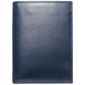 8 CC Buffed Calf Leather Pocket Billfold Blue