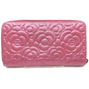CHANEL CAMELLIA PINK ZIPPY WALLET