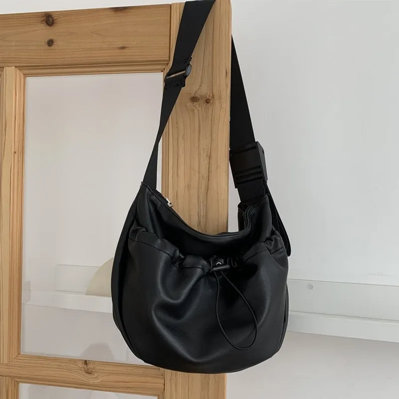 Christmas Gift casual hobos women crossbody bags large capacity tote designer wide strap shoulder bags luxury soft pu leather messenger purses