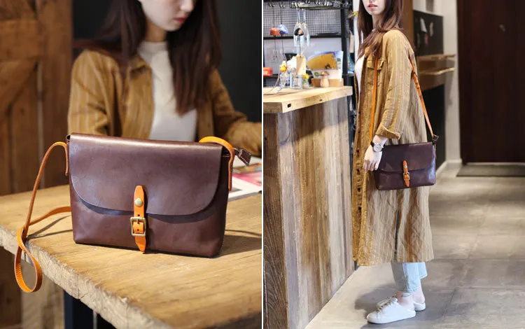 Classic Womens Green Leather Satchel Bag Crossbody Bags Shoulder Bag