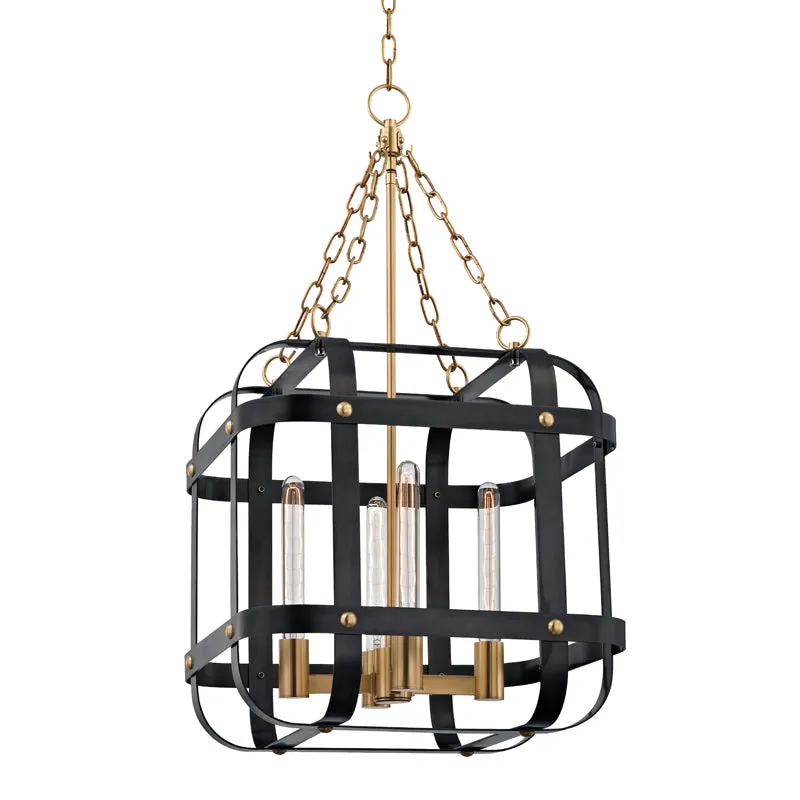 Colchester 4 Light Pendant in Aged Old Bronze