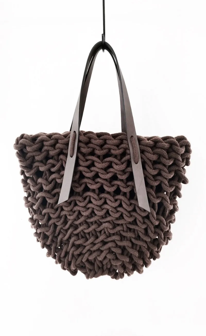 Erica  Woven Bag, Brown