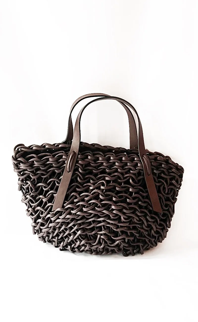 Erica  Woven Bag, Brown