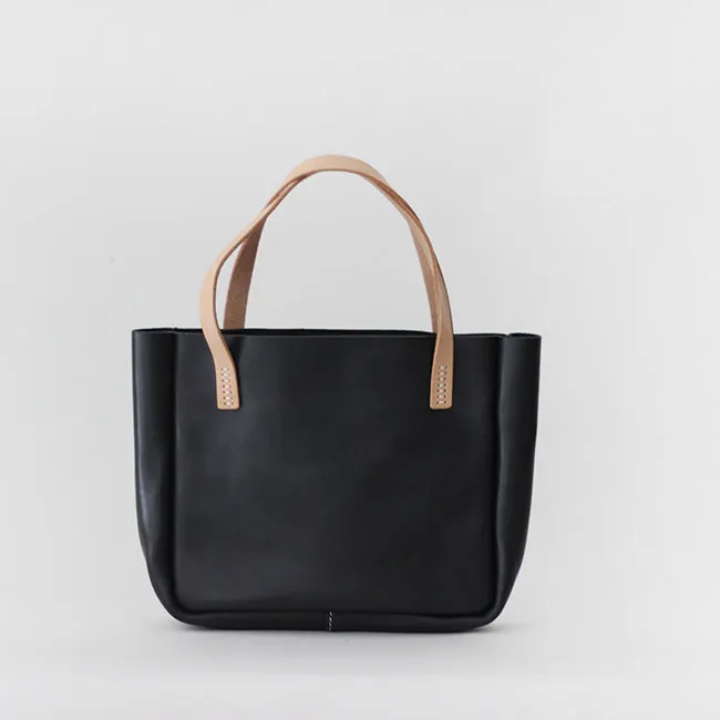 Handmade Womens Black Leather Handbags Leather Tote Bag Purse