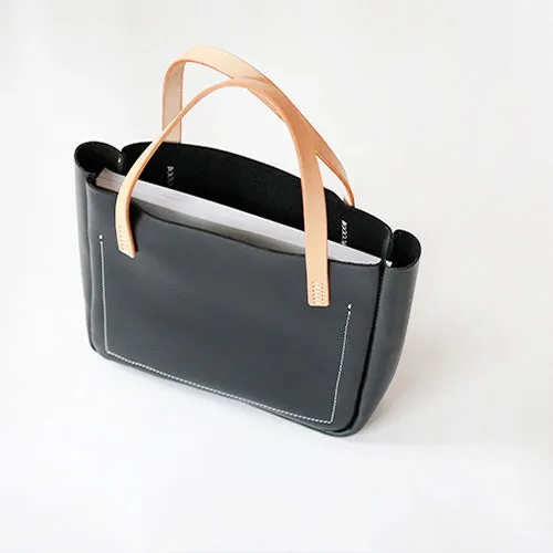 Handmade Womens Black Leather Handbags Leather Tote Bag Purse