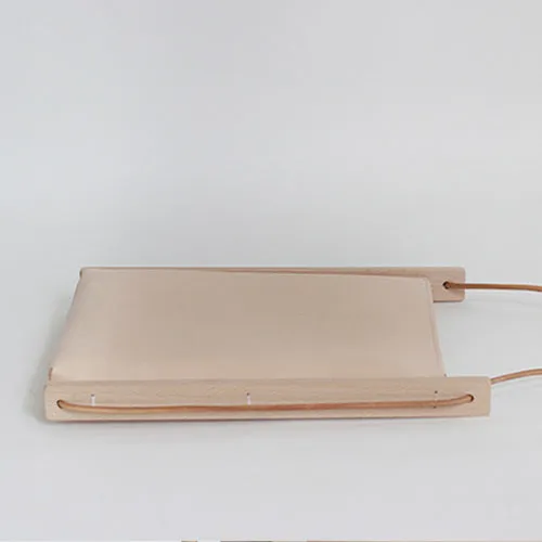 Handmade Wood Genuine Leather Tote Bag Handbag Shoulder bag Purse Women