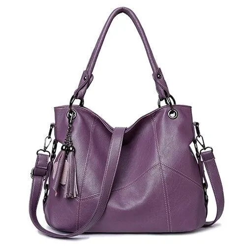 High Quality Soft Leather Tassel Luxury Women Handbags Crossbody Bag Tote Purse