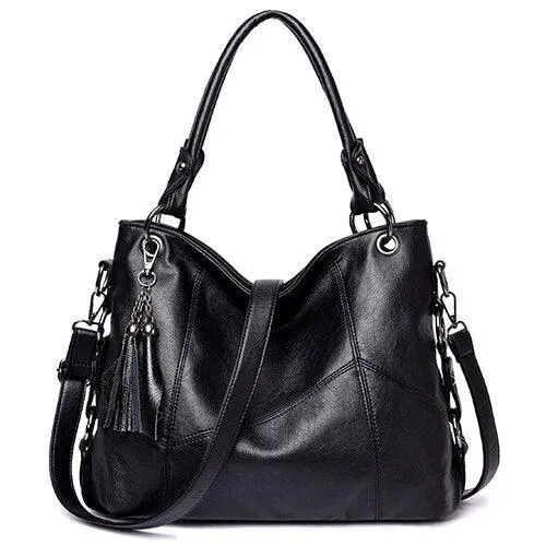 High Quality Soft Leather Tassel Luxury Women Handbags Crossbody Bag Tote Purse