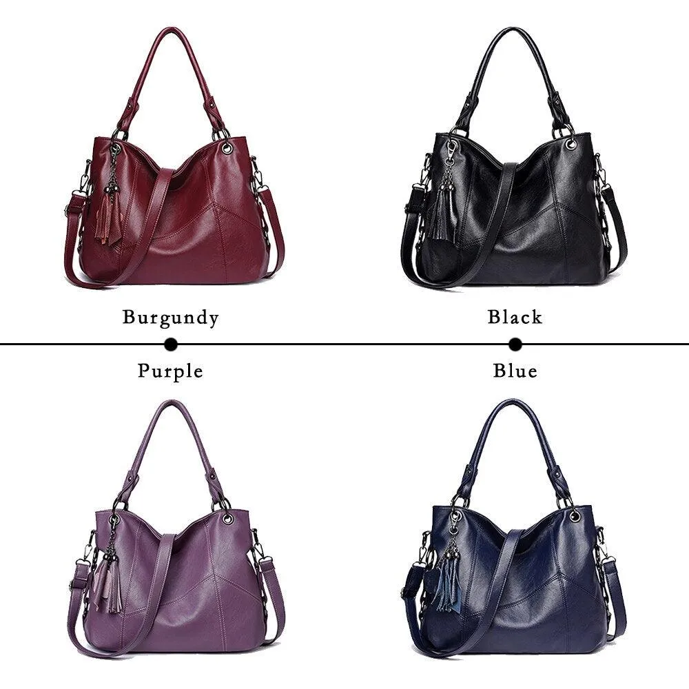 High Quality Soft Leather Tassel Luxury Women Handbags Crossbody Bag Tote Purse