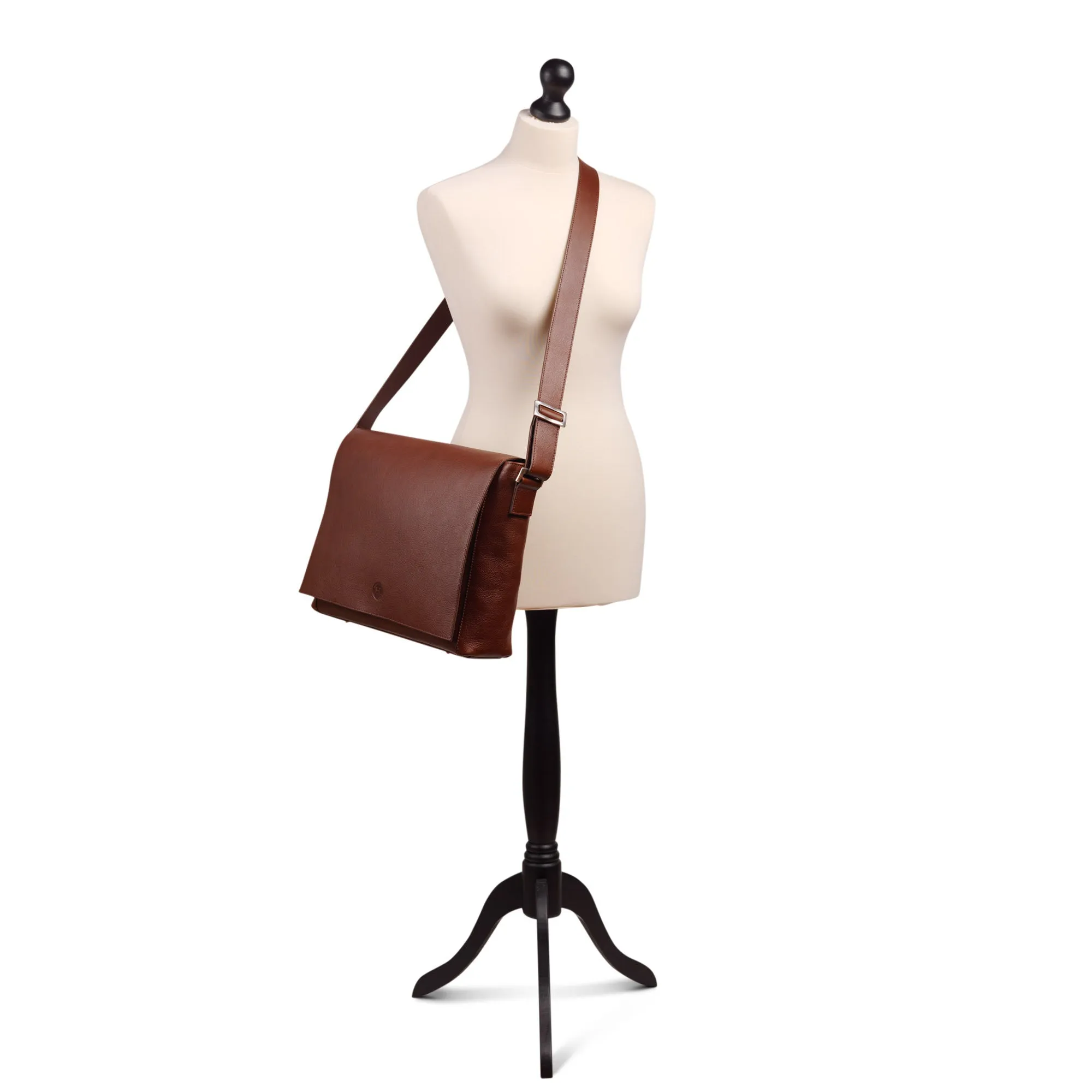 Holden Laptop Messenger Bag - Chestnut