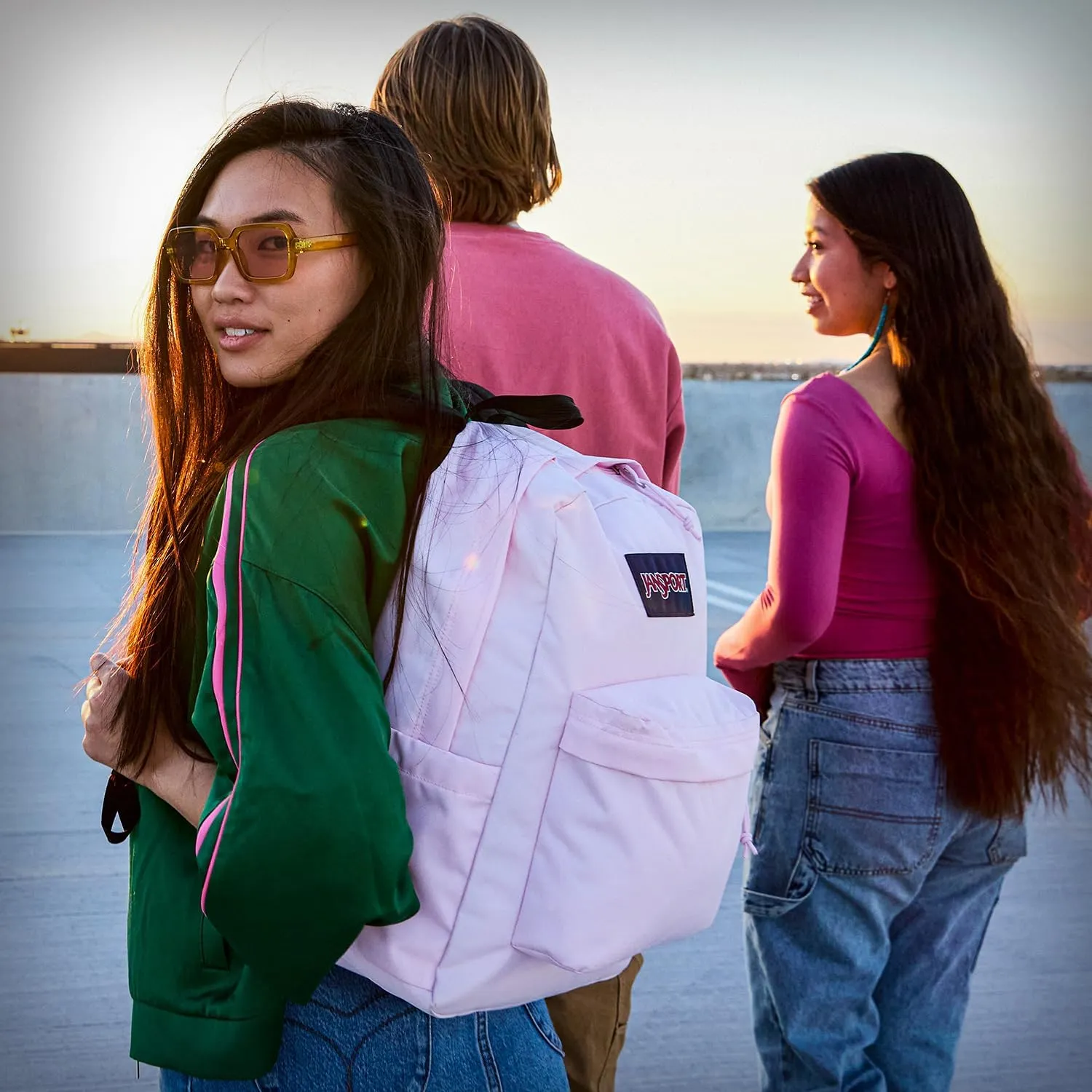 JanSport SuperBreak One Backpacks - Durable, Lightweight Bookbag with 1 Main Compartment, Front Utility Pocket with Built-in Organizer - Premium Backpack, Baby Blossom Blue