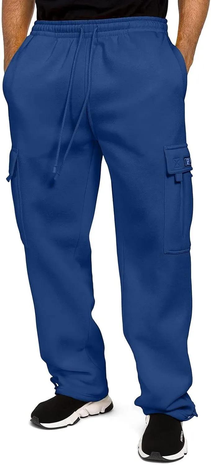 Lounge Casual Light Weight Track Pants for Men Fleece Lined Joggers Sport Plus Size Sweatpants Drawstring Soft Baggy