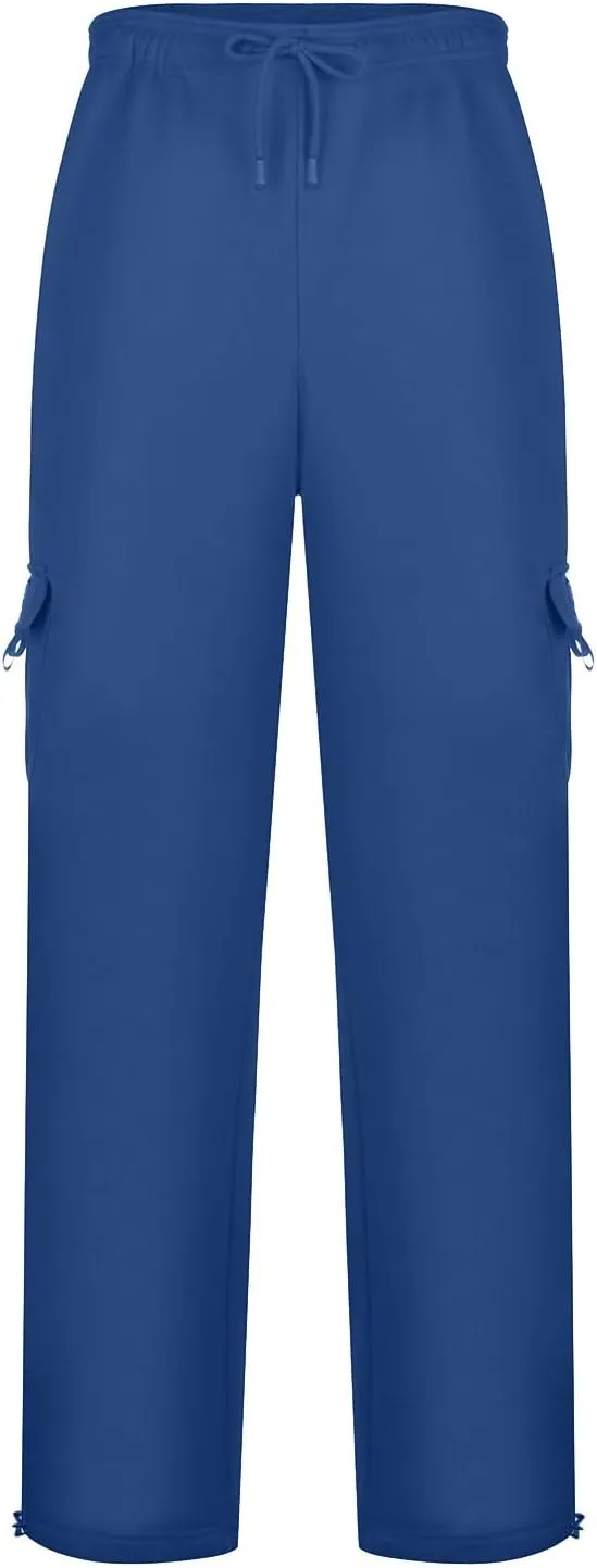 Lounge Casual Light Weight Track Pants for Men Fleece Lined Joggers Sport Plus Size Sweatpants Drawstring Soft Baggy