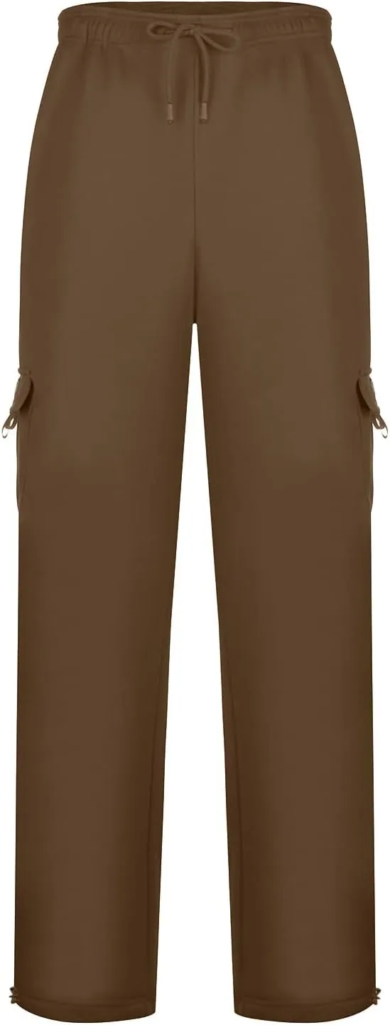 Lounge Casual Light Weight Track Pants for Men Fleece Lined Joggers Sport Plus Size Sweatpants Drawstring Soft Baggy