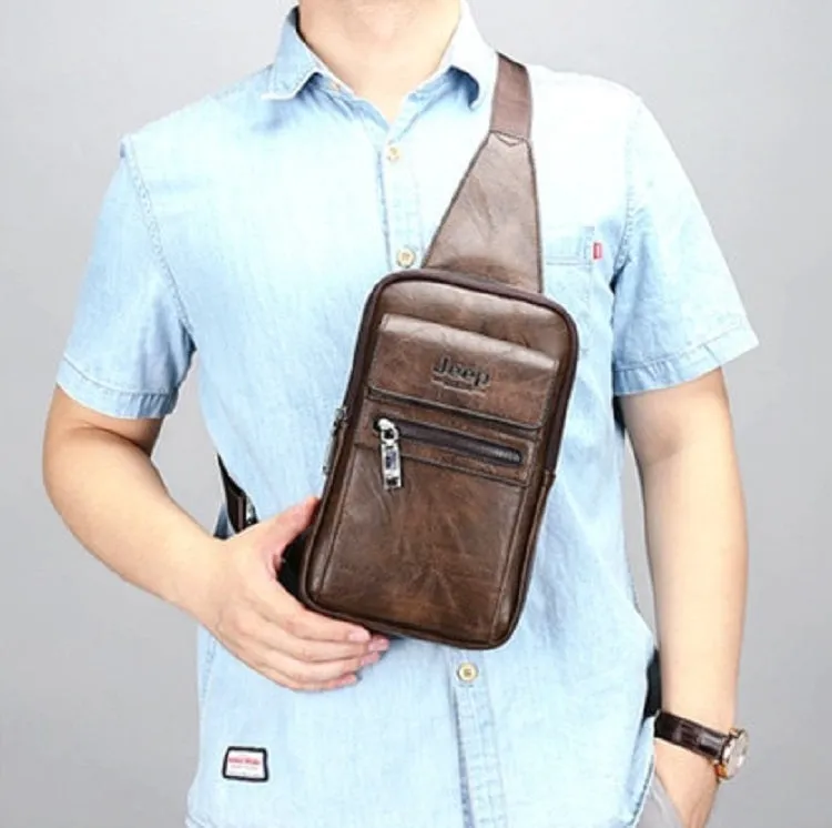 Men's Leather Crossbody Bag