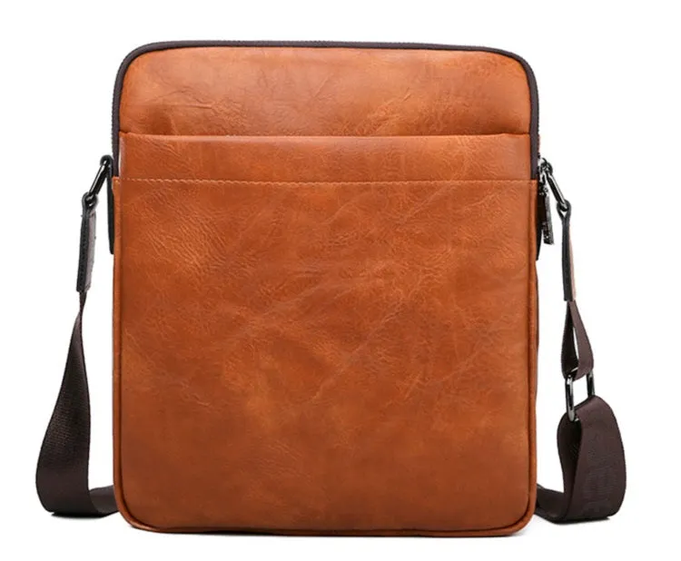 Men's Leather Large Capacity Shoulder Bag | Set