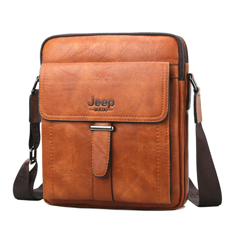 Men's Leather Large Capacity Shoulder Bag | Set