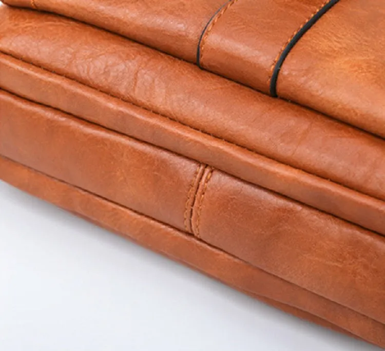 Men's Leather Large Capacity Shoulder Bag | Set