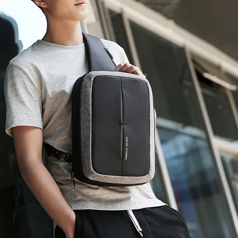 Men's Shoulder Bag With USB Charging