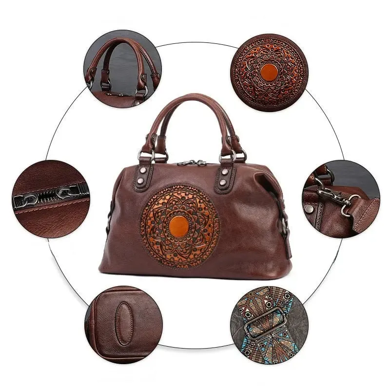 Motaora Retro Handmade Women Luxury Handbags