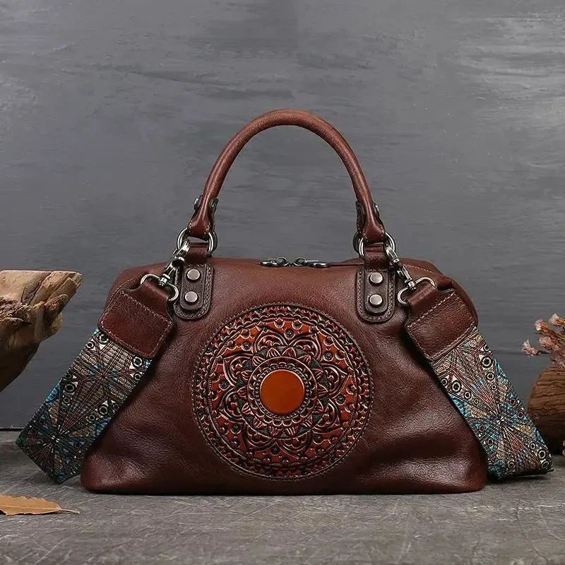 Motaora Retro Handmade Women Luxury Handbags