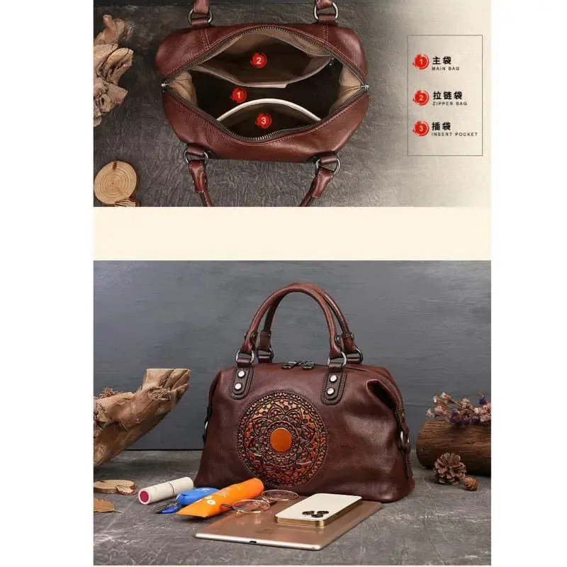 Motaora Retro Handmade Women Luxury Handbags