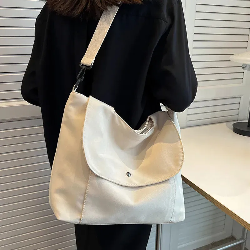 Mqtime Designer women handbag Large Capacity Shoulder Bags for female Casual Canvas ladies messenger bag Commuter big tote bag khaki