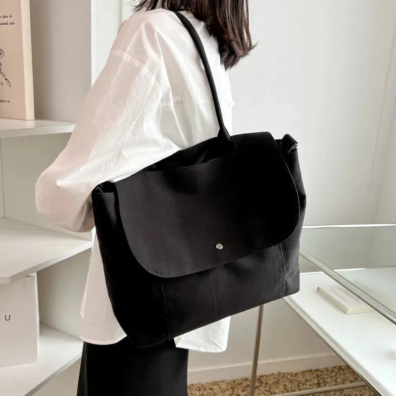 Mqtime Designer women handbag Large Capacity Shoulder Bags for female Casual Canvas ladies messenger bag Commuter big tote bag khaki