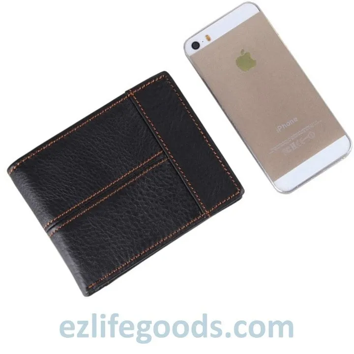 Practical Wallet for Men of Genuine Cow Leather