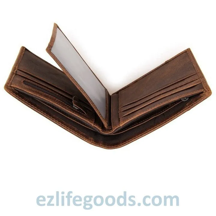 Practical Wallet for Men of Genuine Cow Leather