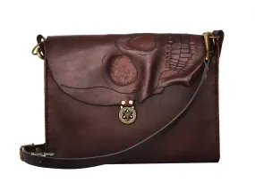 Skull Flap Messenger Bag