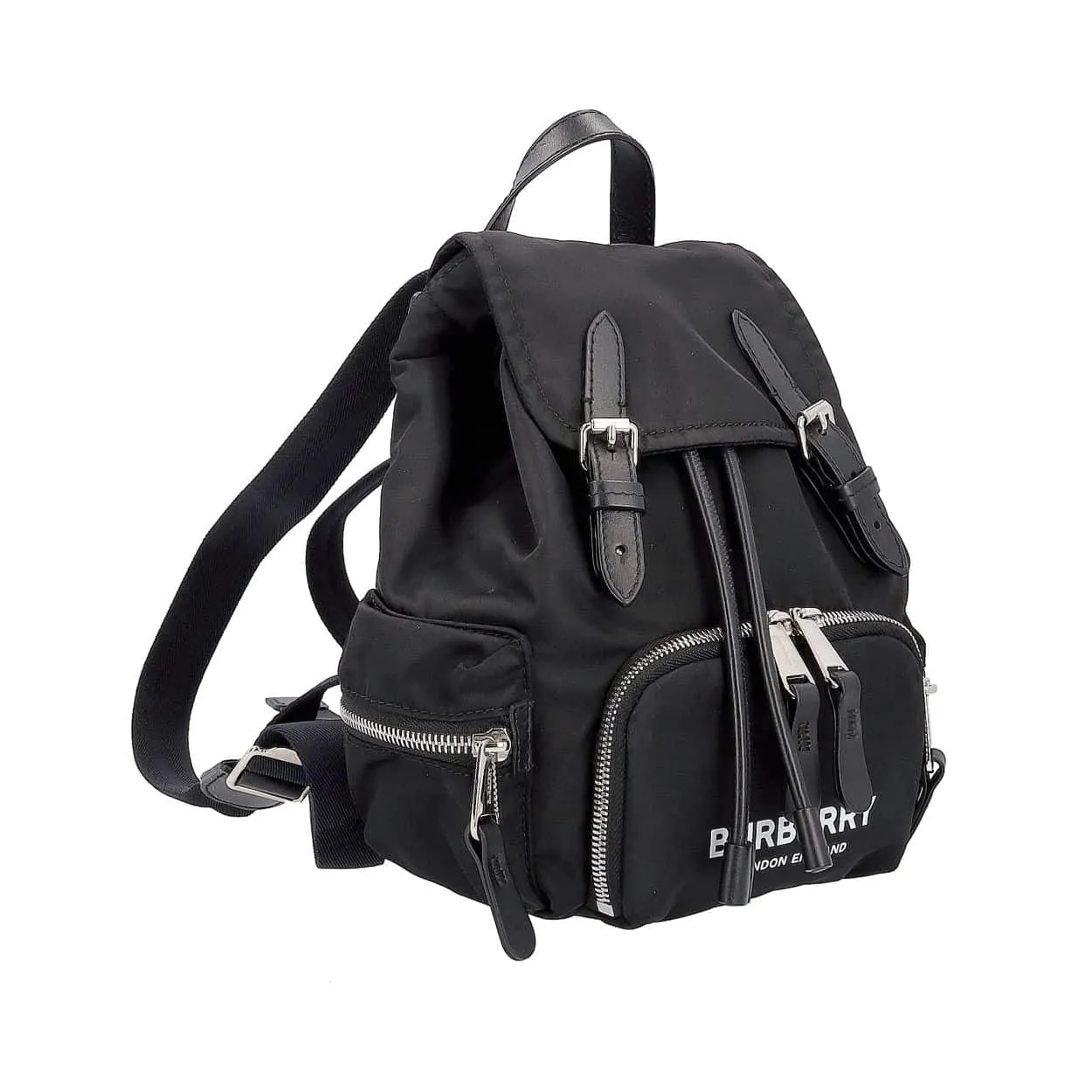 Trendy Inspired Burberry Nylon Small Backpack Black