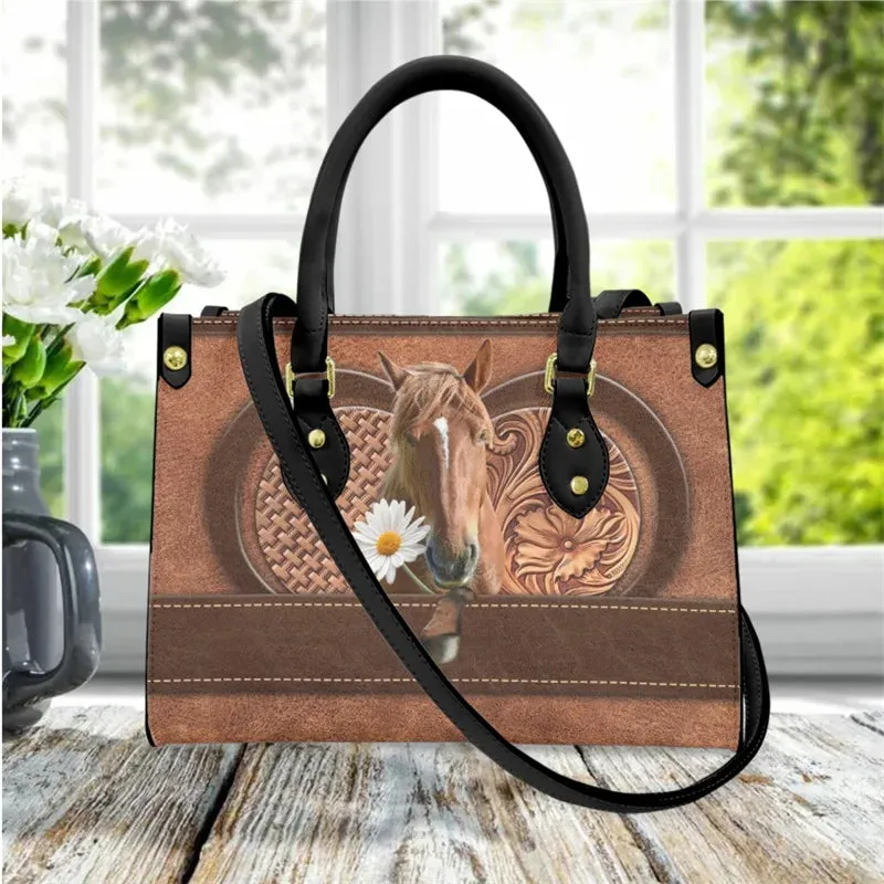 Tribal Horse Print Luxury Handbag Women Shoulder Bag Vintage Crossbody Bags