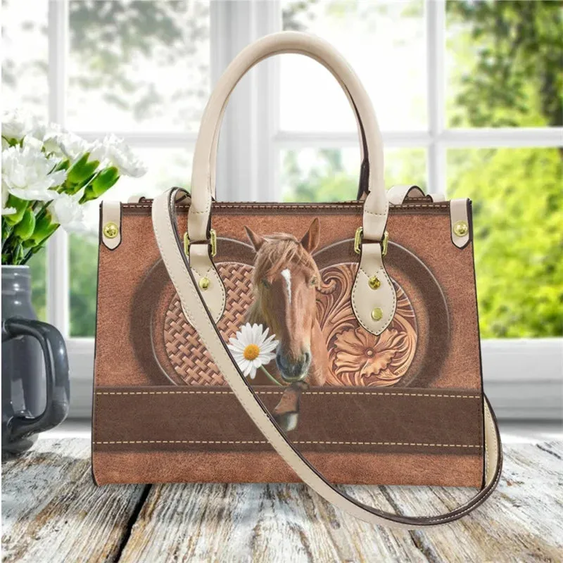 Tribal Horse Print Luxury Handbag Women Shoulder Bag Vintage Crossbody Bags