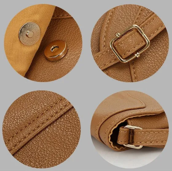 Vintage Casual PU Leather Crossbody Bag