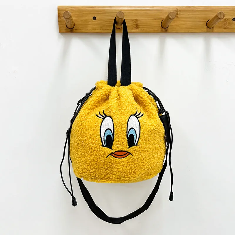 Wholesale Cute children's casual fashion cute plush cartoon bag personalized duck portable shoulder messenger bag