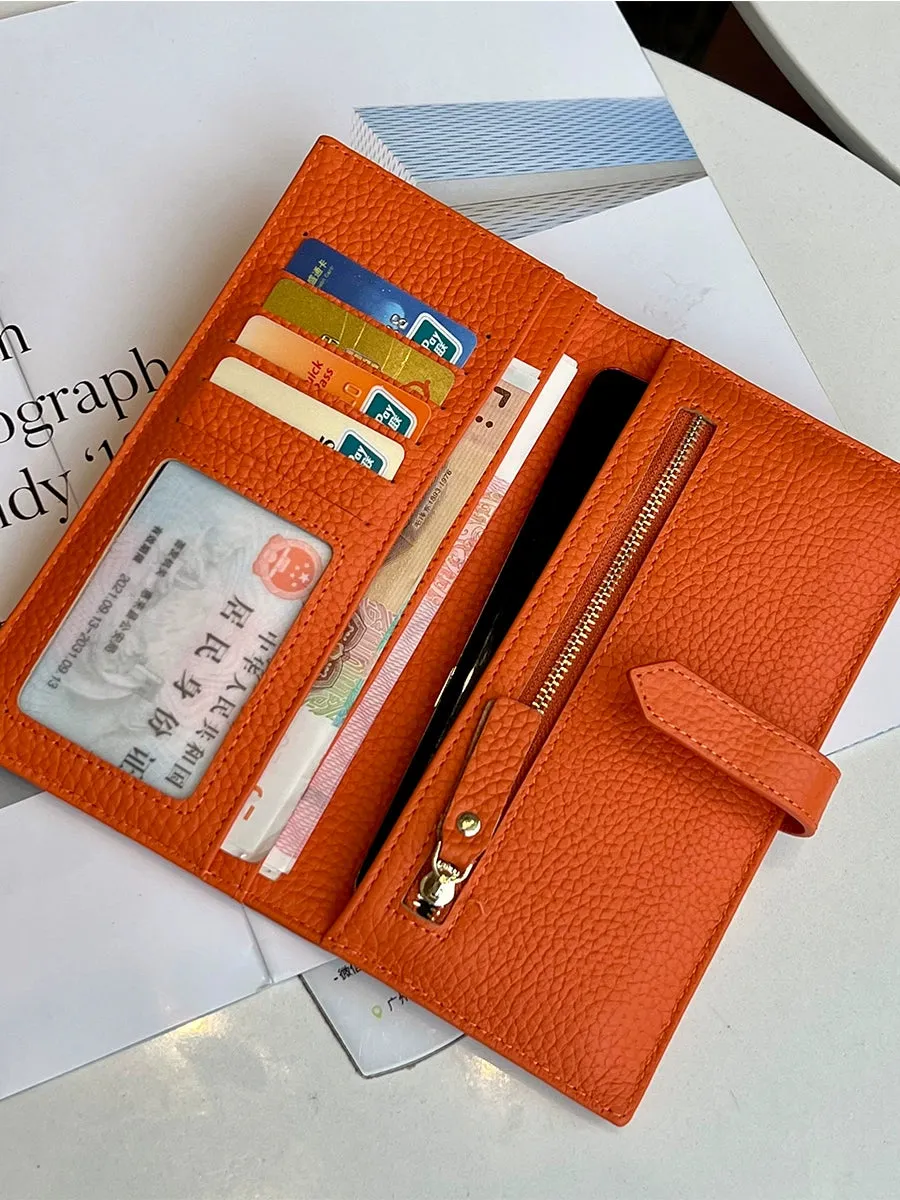 Women's Leather Multi-Functional Foldable Exquisite High-End Wallet