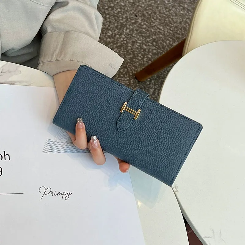 Women's Leather Multi-Functional Foldable Exquisite High-End Wallet