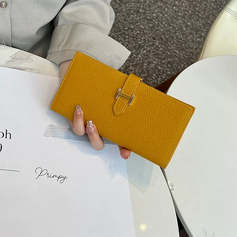Women's Leather Multi-Functional Foldable Exquisite High-End Wallet