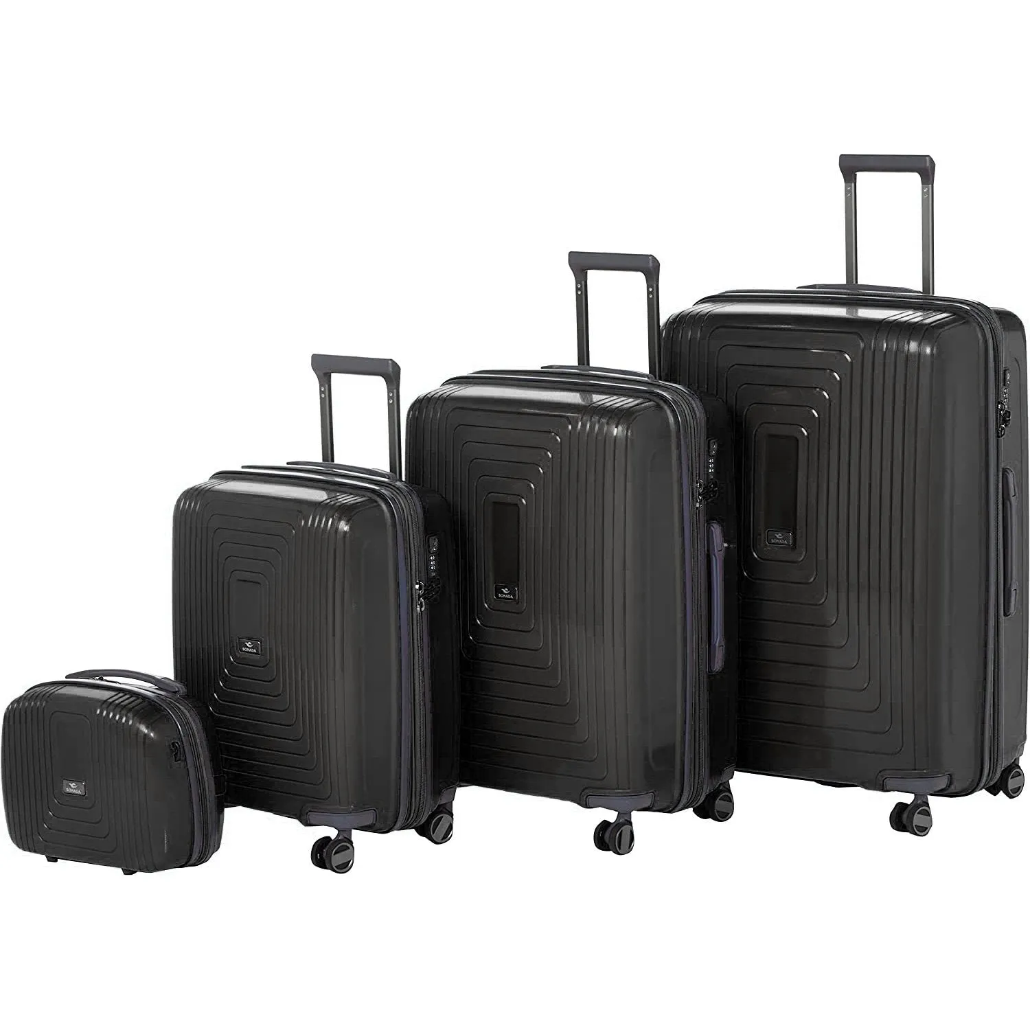 York Hardcase Luggage Set of 4 - Dark Grey